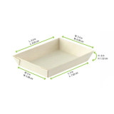 Mini Rectangular Samurai Wooden Tray - 2oz L:3.3in W:2.4in H:0.6in - 200 pcs