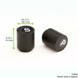 Black Bamboo Mini Reusable Salt & Pepper Set (Prefilled) - D:0.7in H:0.75in - 100 pcs