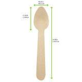 WOODSY Mini Wooden Spoon - L:4.33in - 576 pcs