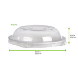 Clear PET Dome Lid for 210POB270 - D:3.66in H:1.18in - 1000 pcs