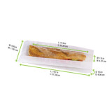 White Sandwich Bag with Window - L:14.7in W:4.65in H:1.6in - 1000 pcs
