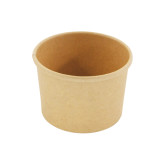 Brown Kraft Soup Cup (Lid optional) - 8oz D:3.5in H:2.3in - 500 pcs Brown Kraft Soup Cup (Lid optional) - 8oz D:3.5in H:2.3in - 500 pcs