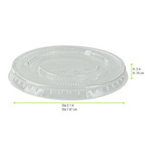 Clear PET Flat Lid for 210POC81N & 210POB80 & 210POC121N & 210POB121 - D:2.9in H:0.3in - 2500 pcs