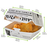 Newspaper Print Mini Slider Box - 4oz L:3.3in W:3.3in H:2in - 500 pcs