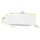 Mini Reusable White Square Dish - L:3.75in W:3.75in H:0.4in - 24 pcs