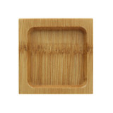 PODA Bamboo Mini Square Dish - L:2.4inin W:2.4inin H:0.4in - 144 pcs