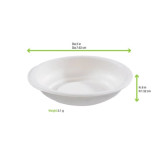 Round White Sugarcane Plate - 1.75oz D:2.9in H:0.6in - 3000 pcs