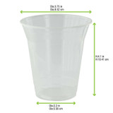 Clear Compostable Cup - 24oz D:3.78in - 1000 pcs