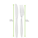 Wrapped Majesty Cutlery Clear Kit 2/1 (Knife, Fork) - L:7.55in W:1.37in - 250 kits