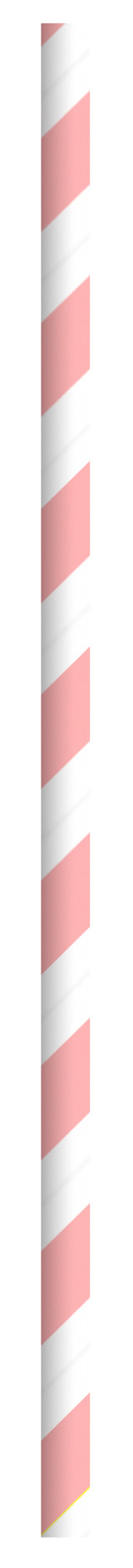 Durable Pink & White Striped Paper Straws - Wrapped - D:0.2in L:7.75in - 3000 pcs
