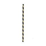 Durable Black and Kraft Paper Straws - Wrapped - D:0.2in L:7.75in - 3000 pcs