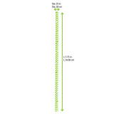 Durable Lime Green & White Design Paper Straws - Unwrapped - D:0.2in L:7.75in - 3000 pcs