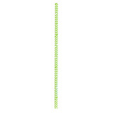 Durable Lime Green & White Design Paper Straws - Unwrapped - D:0.2in L:7.75in - 3000 pcs