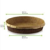 Free Standing Round Kraft Paper Baking Mold - 20oz D:7in H:2in - 320 pcs