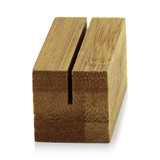 Bamboo Reusable Square Card Holder - L:2.2in W:0.8in H:0.8in - 100 pcs