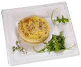 Square Sugarcane Plate - White - 10.2 x 10.2, 250 pieces