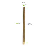 Unwrapped Durable & Reusable Bamboo Straw - 1oz D:0.16in 7.75in - 200 pcs