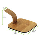 Bamboo Mini Dish With Handle - L:2.5in W:2.5in H:0.07in - 144 pcs