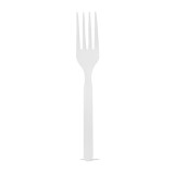 Unwrapped Compostable & Heat Proof Corn - White Fork - L:6in - 1000 pcs
