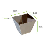 RAMBO SQUARE SILVER MINI DISH - 5.25oz L:2.75in W:2.75in H:2.2in - 500 pcs