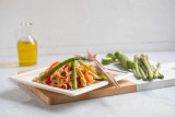 Square Brown Sugarcane Plate - L:10.2in W:10.2in H:0.75in - 250 pcs