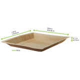 LEAFY Palm Leaf Plate - L:9.8in W:9.8in - 96 pcs