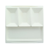 Sugarcane Bento Box Tray  with 3 Sugarcane Dish Compartments - 200 VIP Set