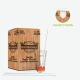 Durable Solid White Paper Straw Individually - Wrapped - D:0.2in L:10.25in - 3000 pcs