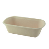 Rectangular Brown Sugarcane Container - 34oz L:9in W:5.3in H:2.6in - 250 pcs