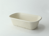 Rectangular Brown Sugarcane Container - 34oz L:9in W:5.3in H:2.6in - 250 pcs
