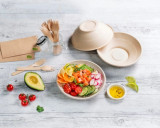 Round Brown Sugarcane Bowl - 40oz D:7.7in H:3in - 250 pcs