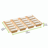 Rectangular Baking Molds Tray - L:22in W:14in H:1.3in - 25 pcs
