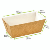 Rectangular Microflute Baking Mold - 6oz L:3.1in W:1.6in H:1.6in - 650 pcs