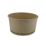 Compostable round bamboo fiber Buckaty salad box - 34oz D:5.9in H:3.1in - 360 pcs