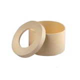 Round Wooden Box with Window Lid - 13oz D:3.7in - 100 pcs