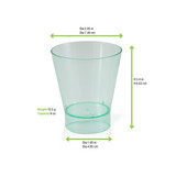 PAVLOS Transparent Green Cup - 6oz D:3in H:3.5in - 200 pcs