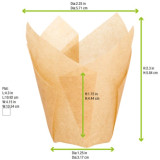 Tulip Golden Brown Silicone Baking Cup - 1.25oz D:1.2in - 1000 pcs