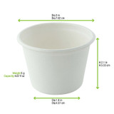 White Mini Sugarcane Cup - 4.7oz D:2.9in - 1000 pcs