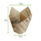 Tulips Newspaper Baking Cup - 5oz D:6.9in H:2.35in - 144 pcs