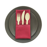 Luxury Red Wine Cotton Table Napkin - 15.8in x 15.8in - 100 pcs