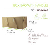 Box bag with handles - L:11.8in W:7.87in H:6.7in - 50 pcs
