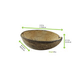 Round coconut bowl without polished - 3.4-5oz