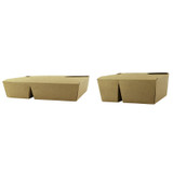 2-compartment kraft cardboard meal box - 33oz L:6.61in W:5.35in H:2.56in - 200 pcs