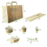 Take Out Kraft Packaging Essential Kit - 1000 VIP Set
