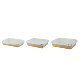 Laminated Kraft Box with Clear PET Lid - 16oz L:6.7in W:4.3in H:1.4in - 100 pcs