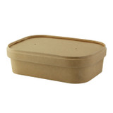 Rectangular Kraft Lid with lamination for the 210PCREC range - L:6.8in W:4.8in H:0.4in - 200 pcs