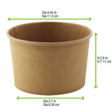 Deli Kraft Container - 16oz D:4.49in - 500 pcs.