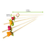 Bamboo Skewers (Assorted Colors) - L:4.7in - 2000 pcs