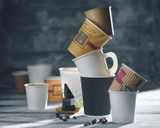 Zen Kraft Recyclable Paper Cup - 12oz D:3.5in H:4.4in - 1000 pcs.