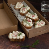 Kraft Paper Tray with Handles - L:15in W:11in H:1.7in - 100 pcs
